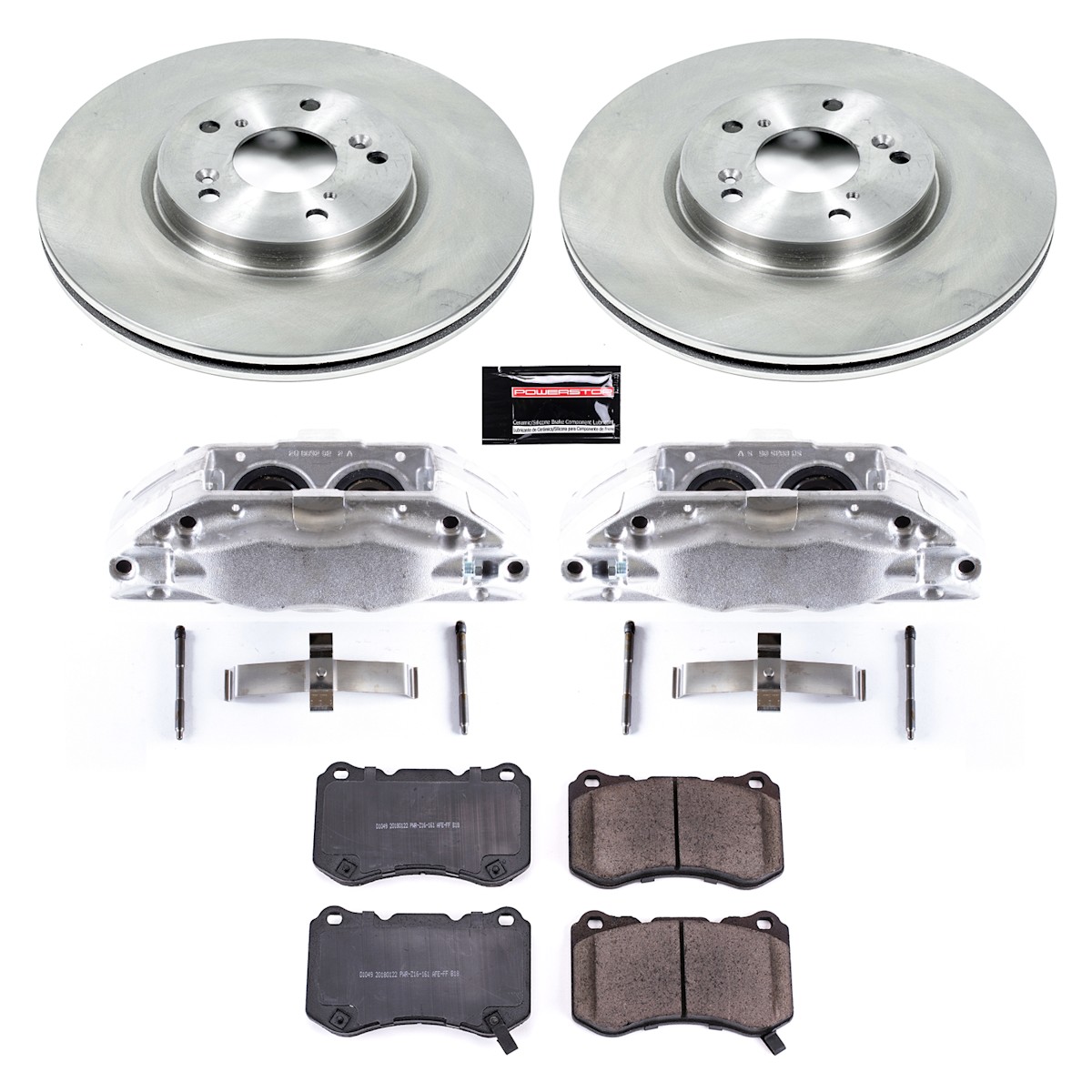 KCOE3029 Powerstop Brake Kit With Calipers 2-Wheel Set Front for Acura TL 04-08