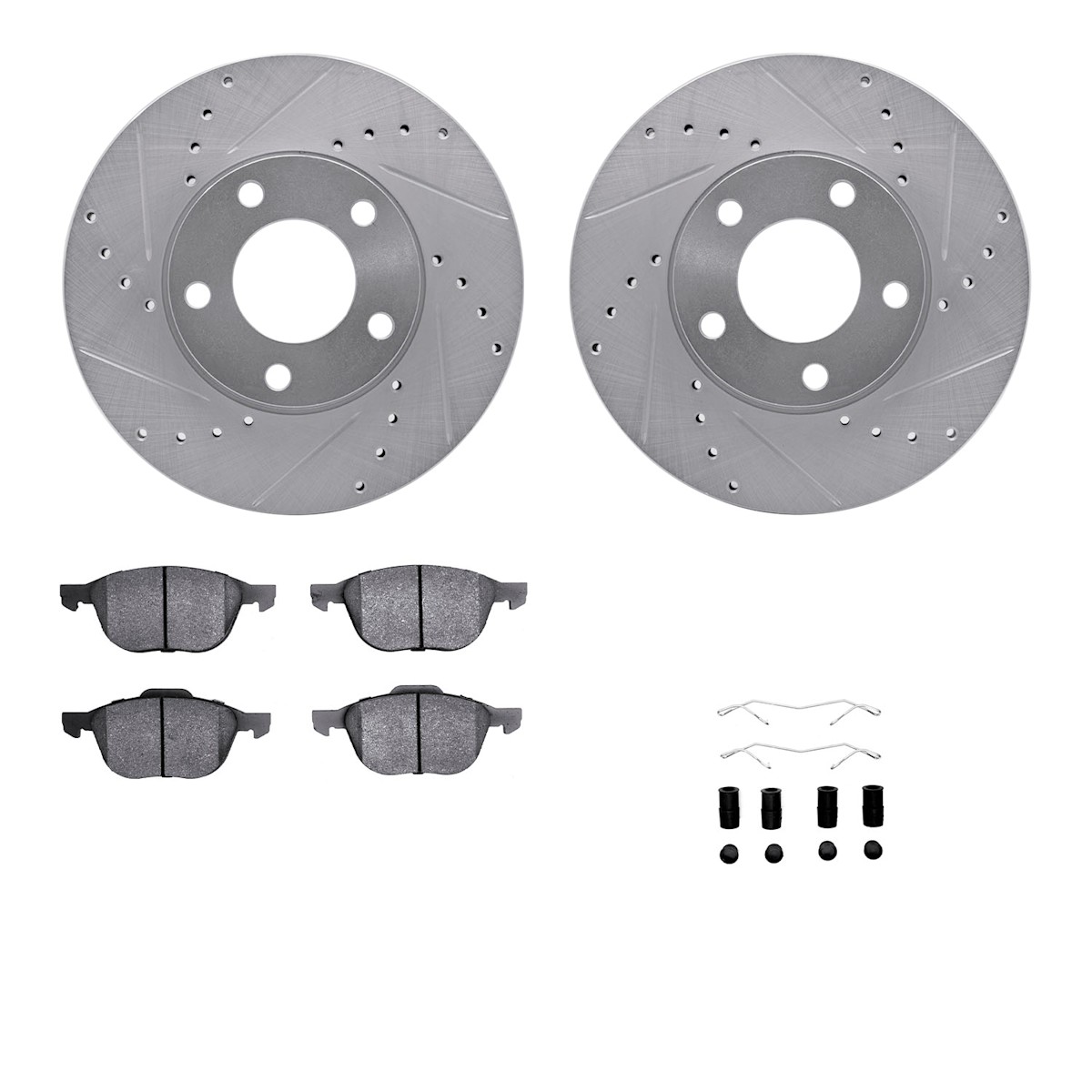 WGWH1-80056 R1 Concepts Brake Disc and Pad Kits 2-Wheel Set Front for 3 Sport