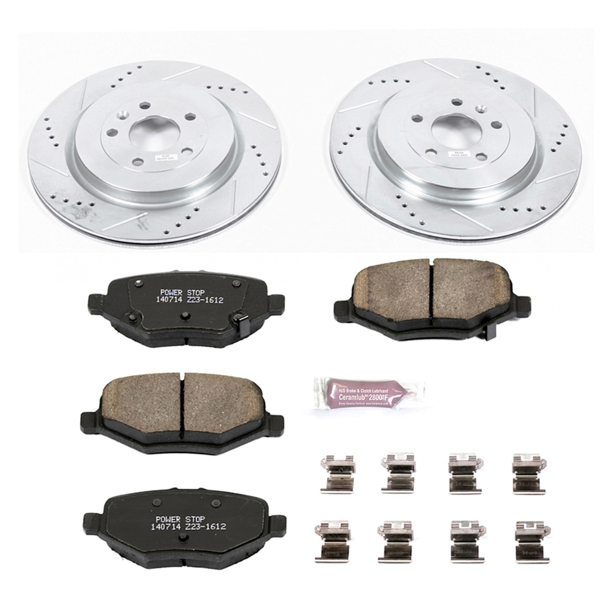 K6376 Powerstop Brake Disc and Pad Kits 2-Wheel Set Rear for Ford Flex Explorer
