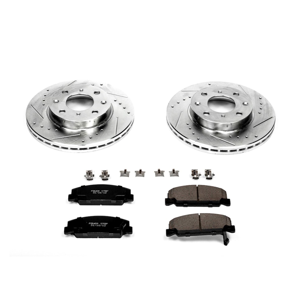 K699 Powerstop 2-Wheel Set Brake Disc and Pad Kits Front for Civic Sedan Honda