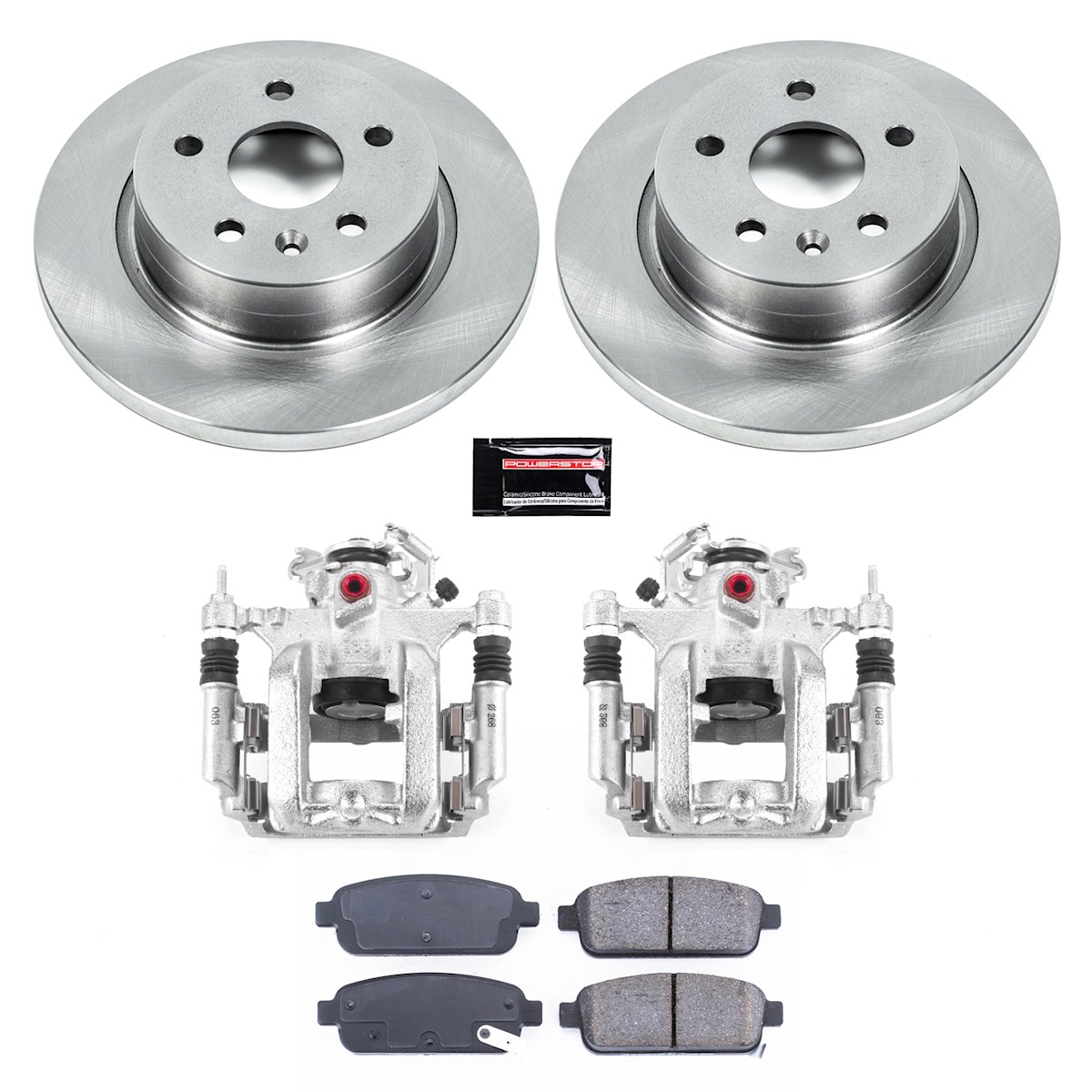 KCOE5544 Powerstop 2-Wheel Set Brake Kit With Calipers Rear for Chevy Chevrolet