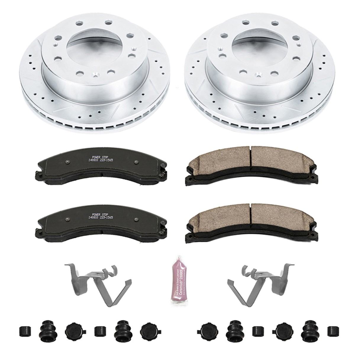 K6258 Powerstop 2-Wheel Set Brake Disc and Pad Kits Front for Chevy Chevrolet