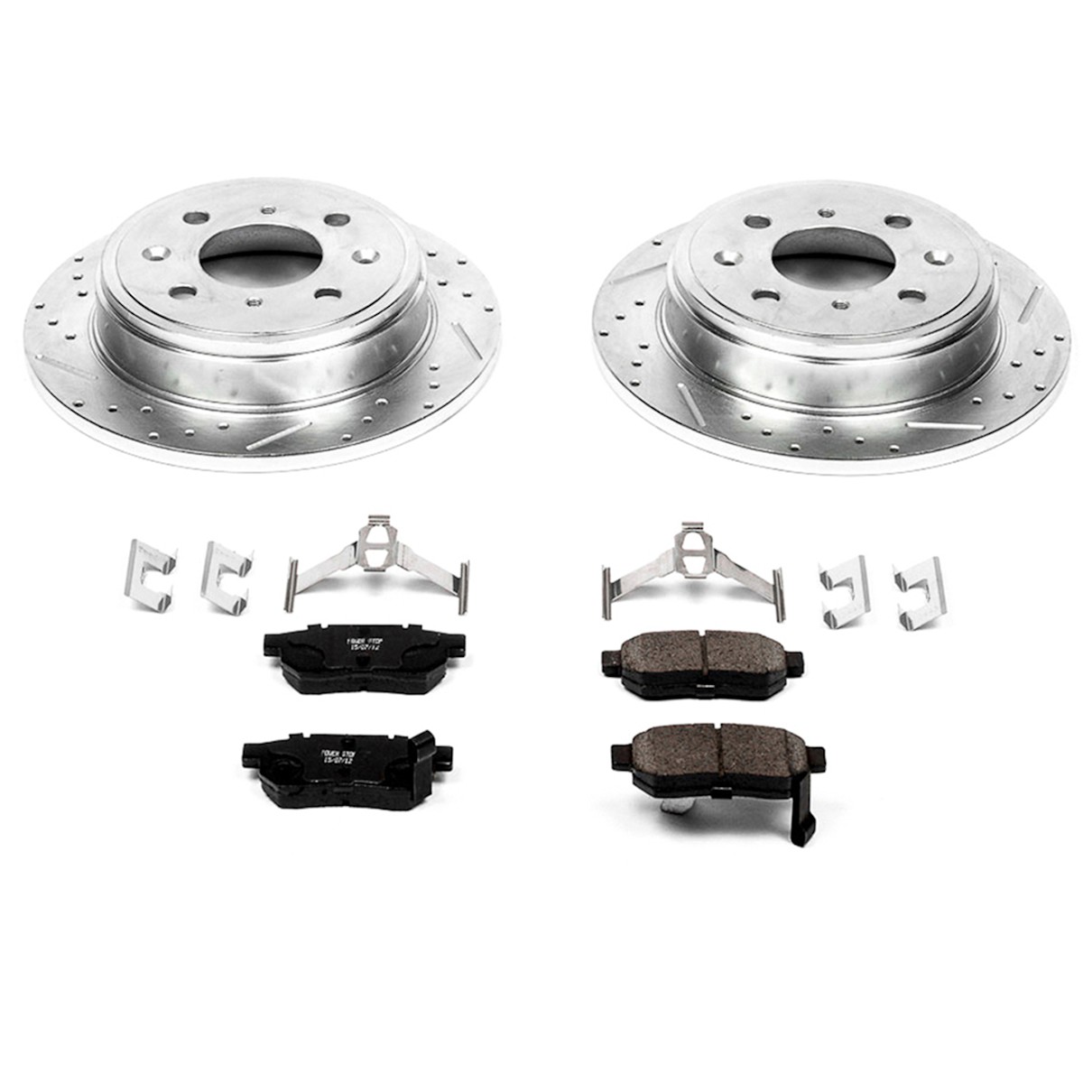 K408 Powerstop Brake Disc and Pad Kits 2-Wheel Set Rear for Civic Coupe Integra