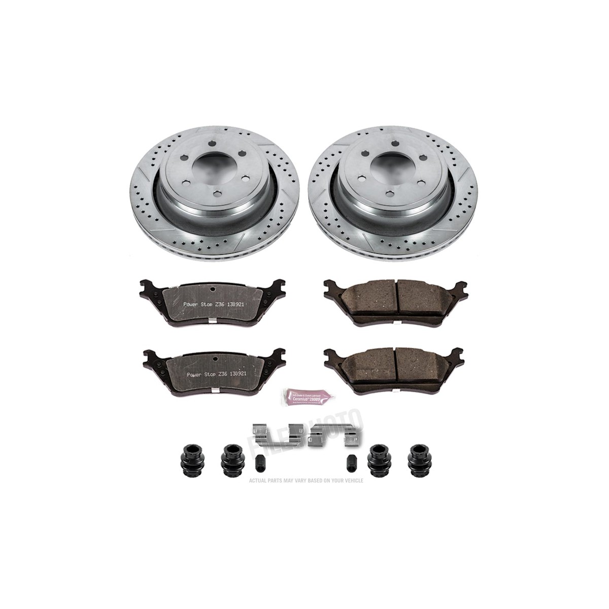 K6271-36 Powerstop Brake Disc and Pad Kits 2-Wheel Set Rear for F150 Truck F-150