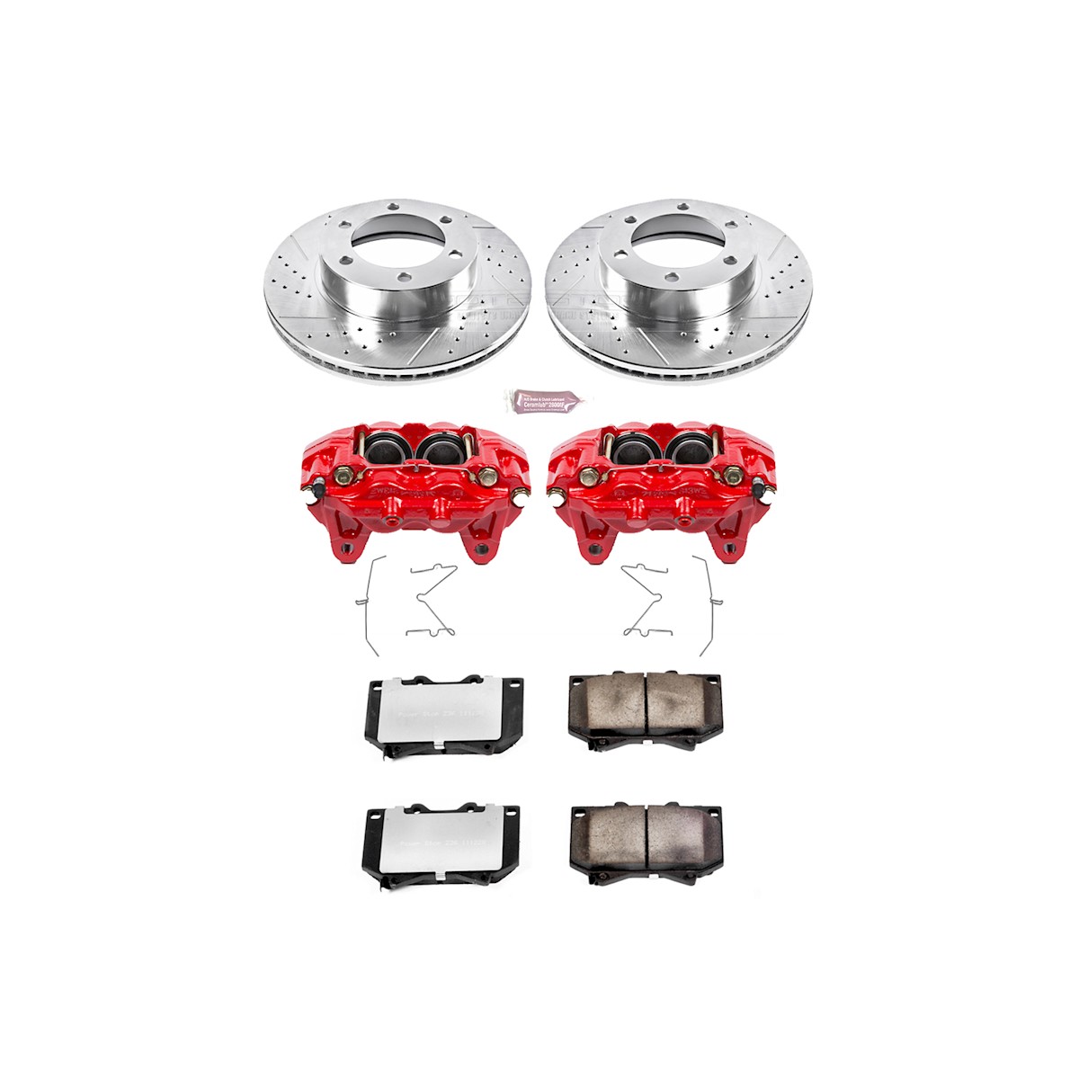 KC2323-36 Powerstop 2-Wheel Set Brake Kit With Calipers Front for Toyota Sequoia