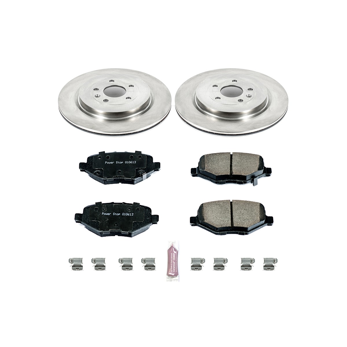 KOE6376 Powerstop Brake Disc and Pad Kits 2-Wheel Set Rear for Ford Flex Taurus