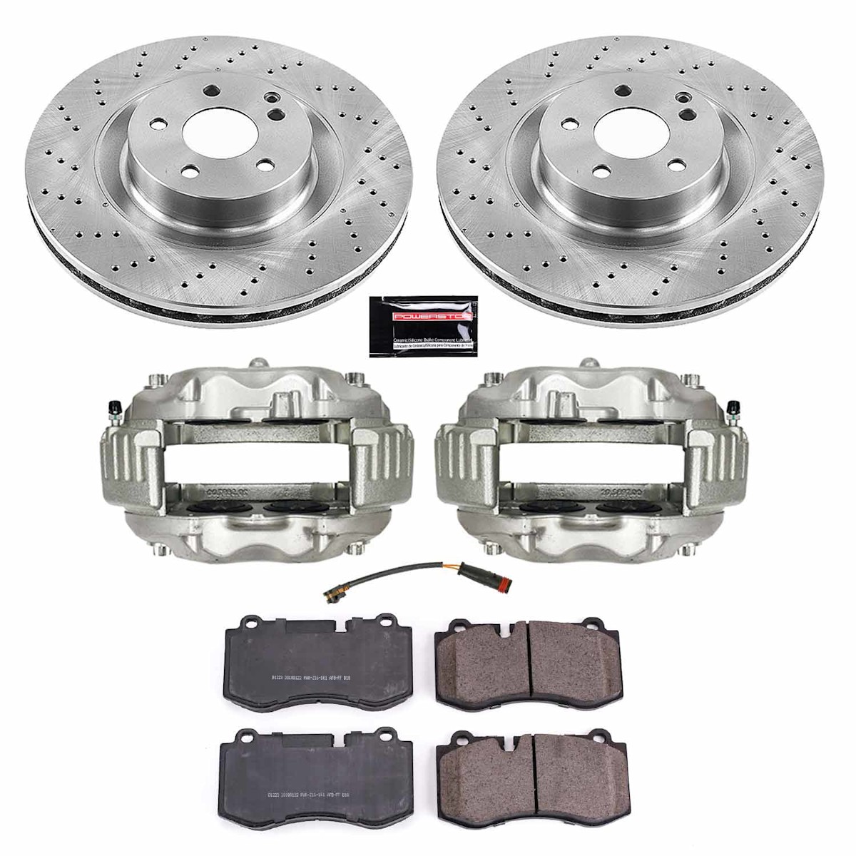 KCOE6755 Powerstop Brake Kit With Calipers 2-Wheel Set Front for MB Mercedes