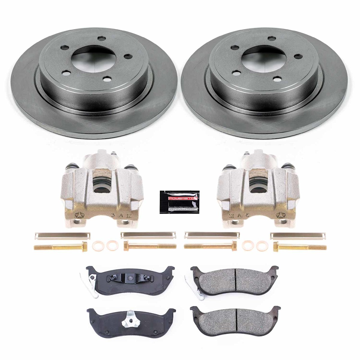 KCOE3020 Powerstop 2-Wheel Set Brake Kit With Calipers Rear for Pacifica 04-08