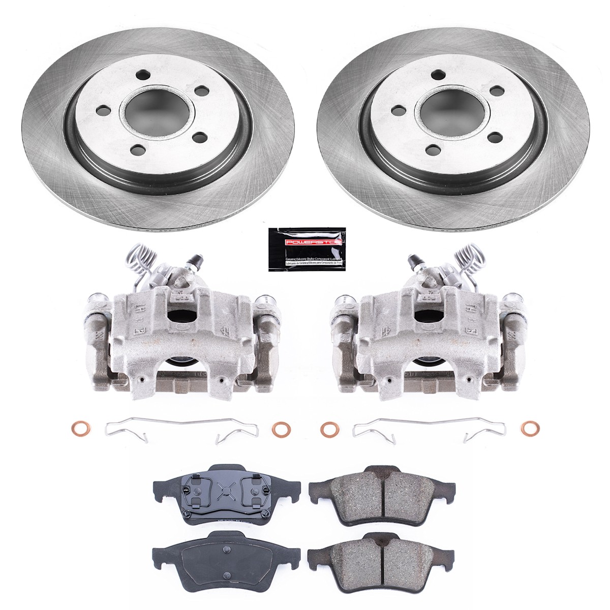 KCOE5309A Powerstop Brake Kit With Calipers 2-Wheel Set Rear for Volvo S40 V50