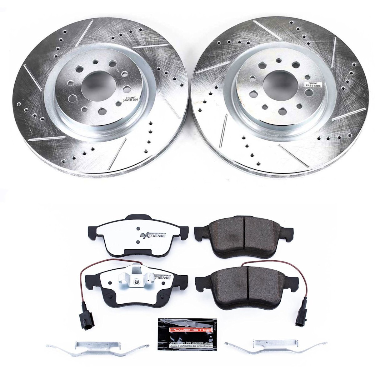K7302-36 Powerstop Brake Disc and Pad Kits 2-Wheel Set Front for ProMaster City