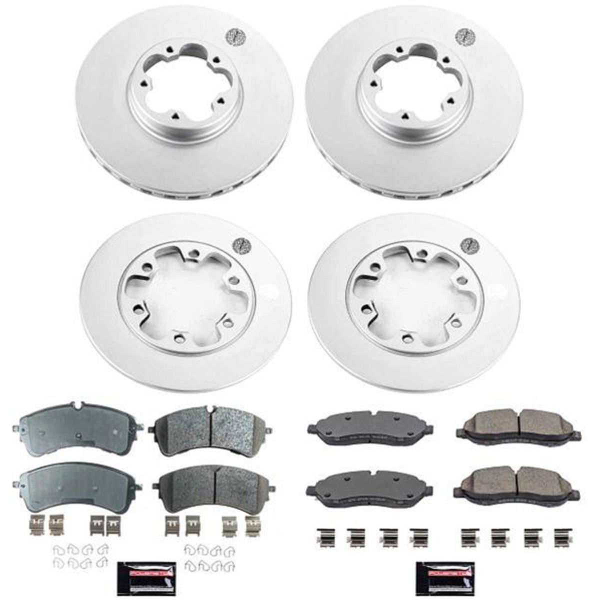 CRK8806 Powerstop 4-Wheel Set Brake Disc and Pad Kits Front & Rear for Ford