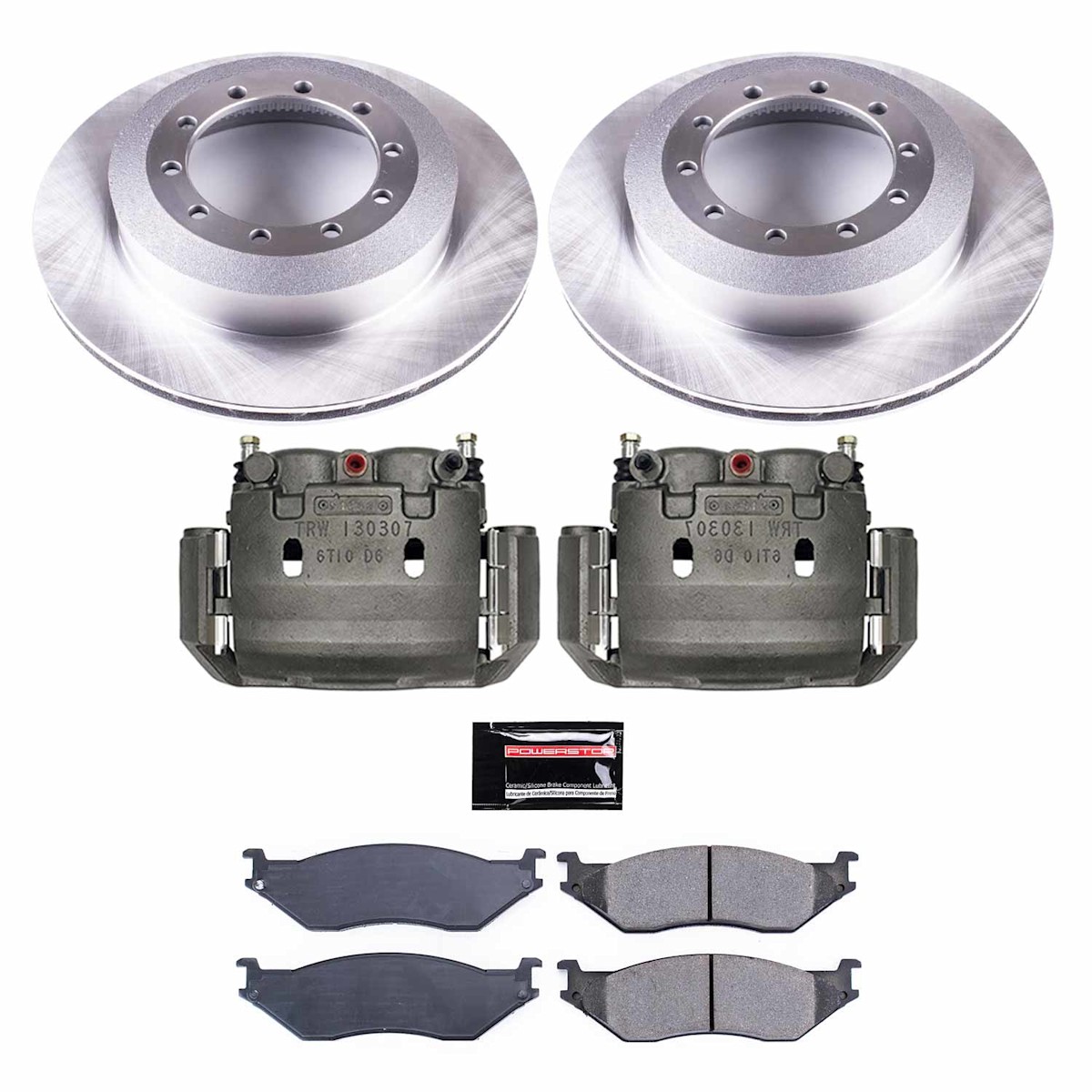 KCOE6410 Powerstop 2-Wheel Set Brake Kit With Calipers Rear for F450 Truck F550