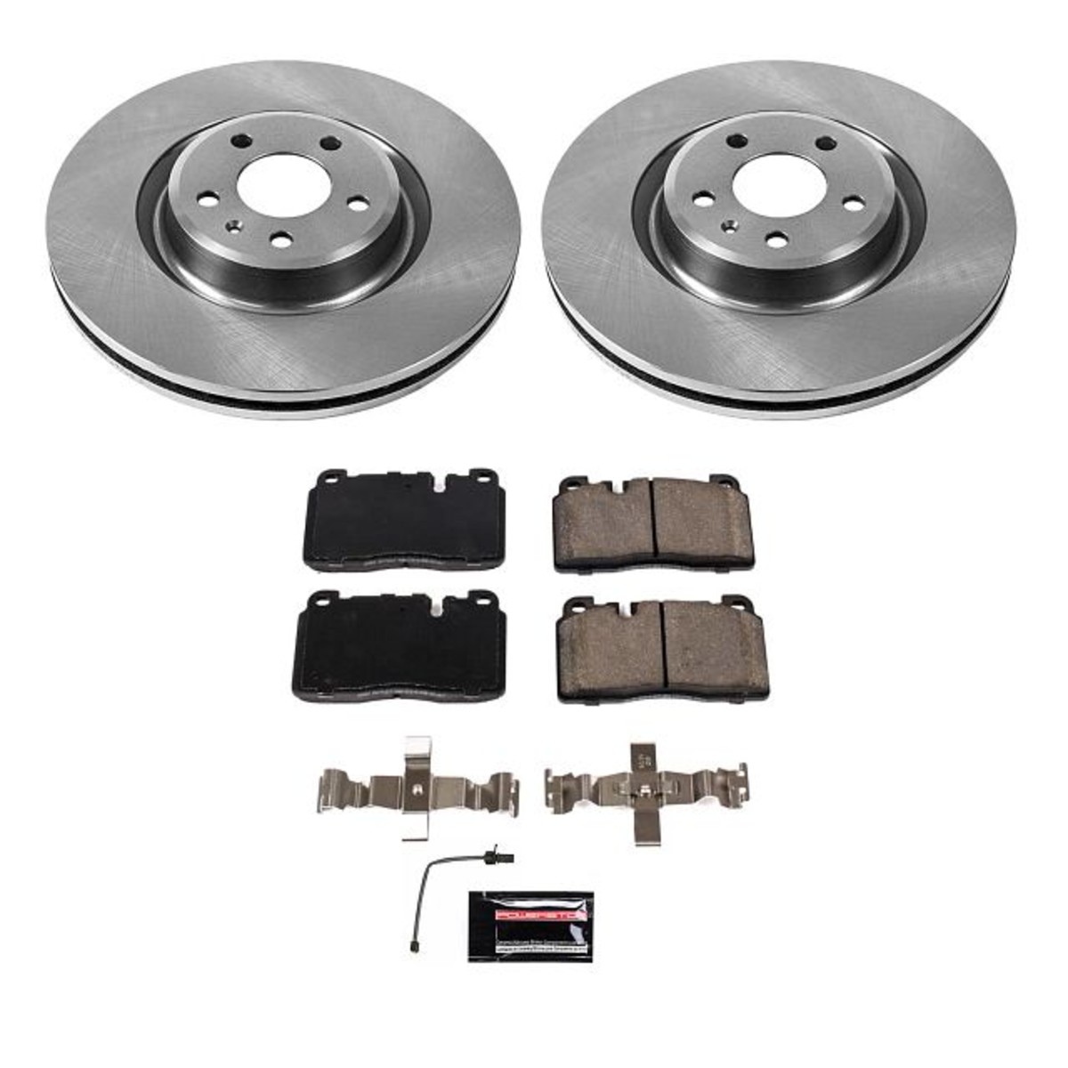KOE9025 Powerstop 2-Wheel Set Brake Disc and Pad Kits Front for Audi Q5 2013