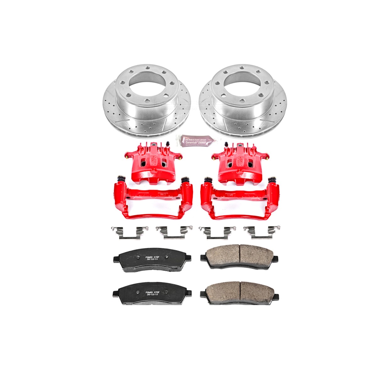 KC1890 Powerstop Brake Kit With Calipers 2-Wheel Set Rear for F250 Truck F350