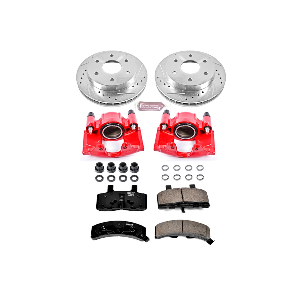 KC1970 Powerstop 2-Wheel Set Brake Kit With Calipers Front for Chevy Suburban