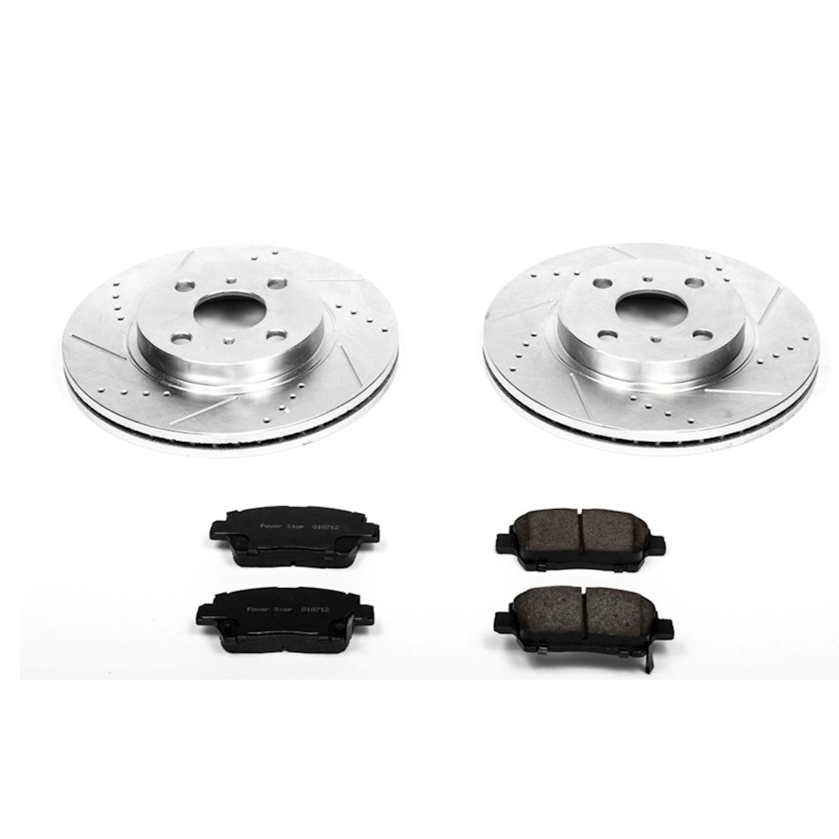K109 Powerstop 2-Wheel Set Brake Disc and Pad Kits Front for Scion xA xB 04-06