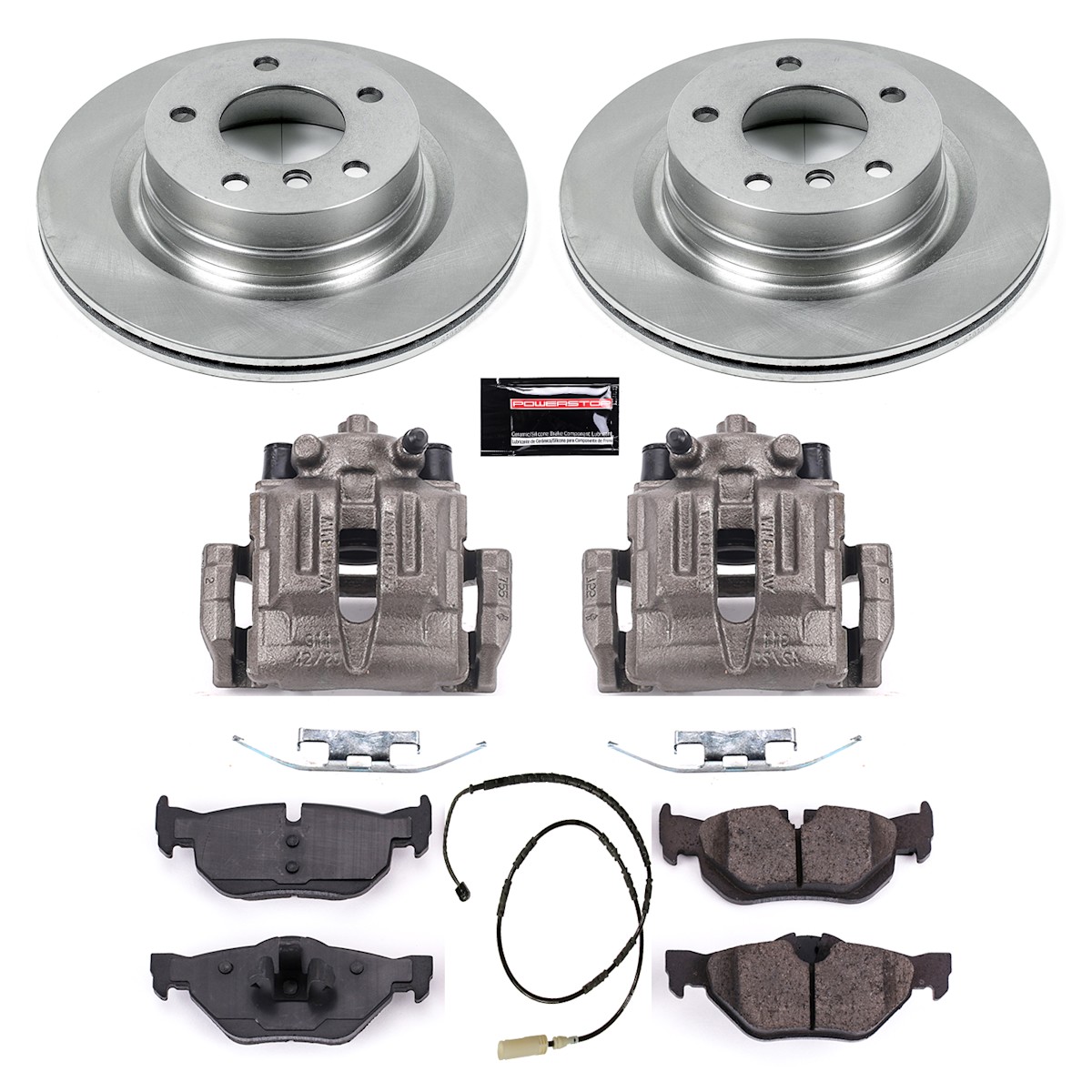 KCOE5981 Powerstop Brake Kit With Calipers 2-Wheel Set Rear for 328 Coupe Sedan