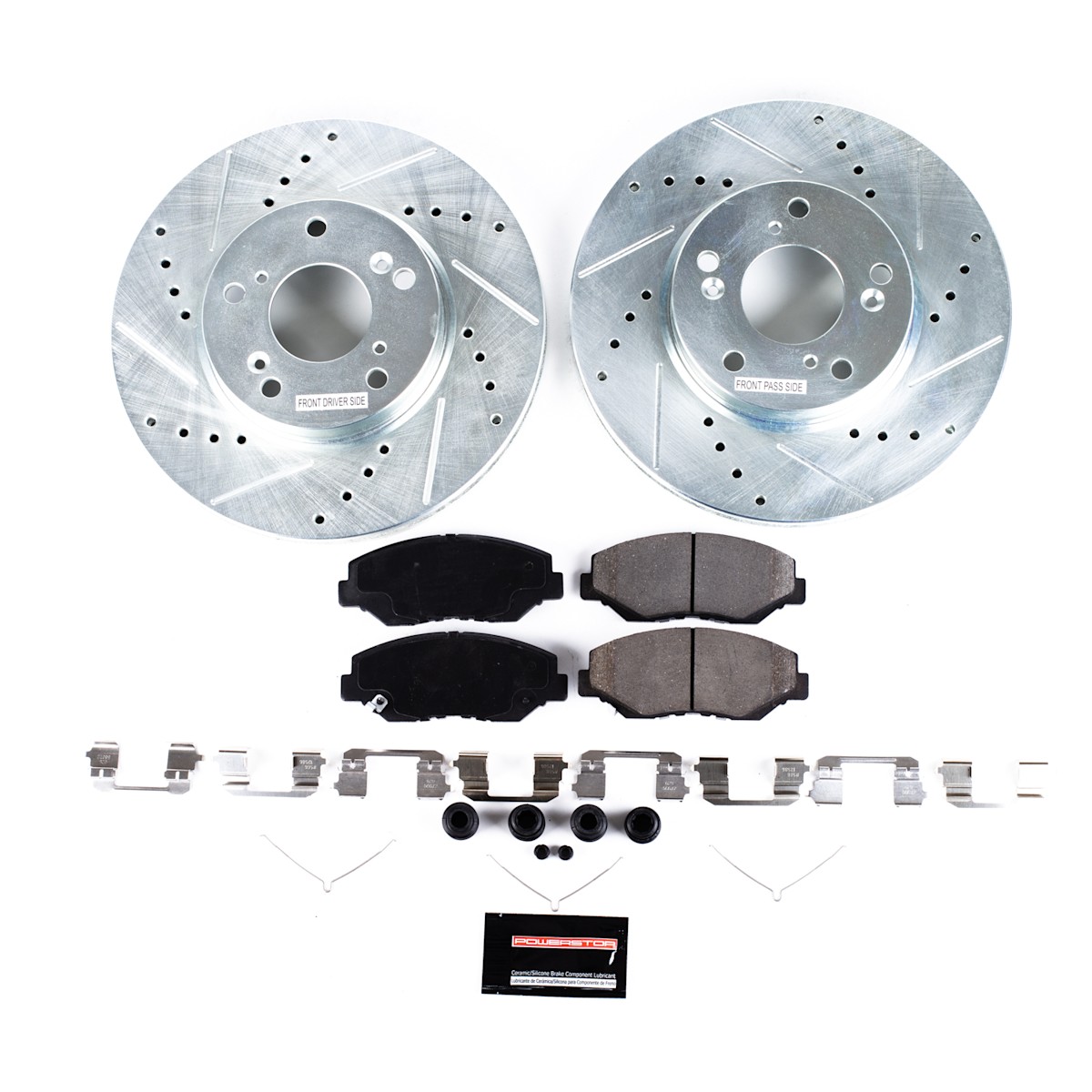 K1043 Powerstop Brake Disc and Pad Kits 2-Wheel Set Front Coupe Sedan for Civic
