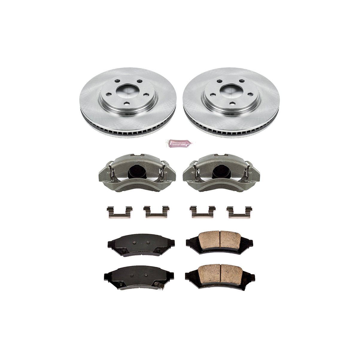 KCOE1586 Powerstop 2-Wheel Set Brake Kit With Calipers Front for Grand Prix 2004