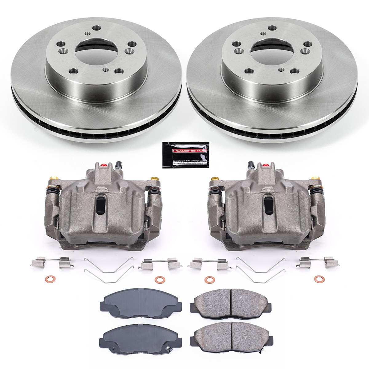 KCOE6319 Powerstop Brake Kit With Calipers 2-Wheel Set Front Sedan for Civic