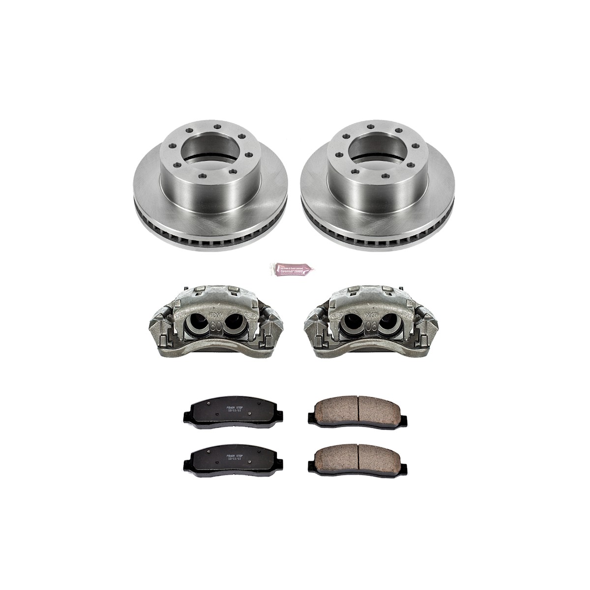 KCOE5412A Powerstop Brake Kit With Calipers 2-Wheel Set Front for F350 Truck