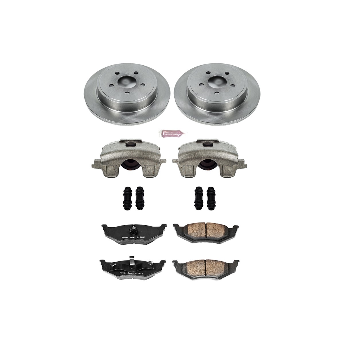 KCOE1709 Powerstop Brake Kit With Calipers 2-Wheel Set Rear for PT Cruiser Neon