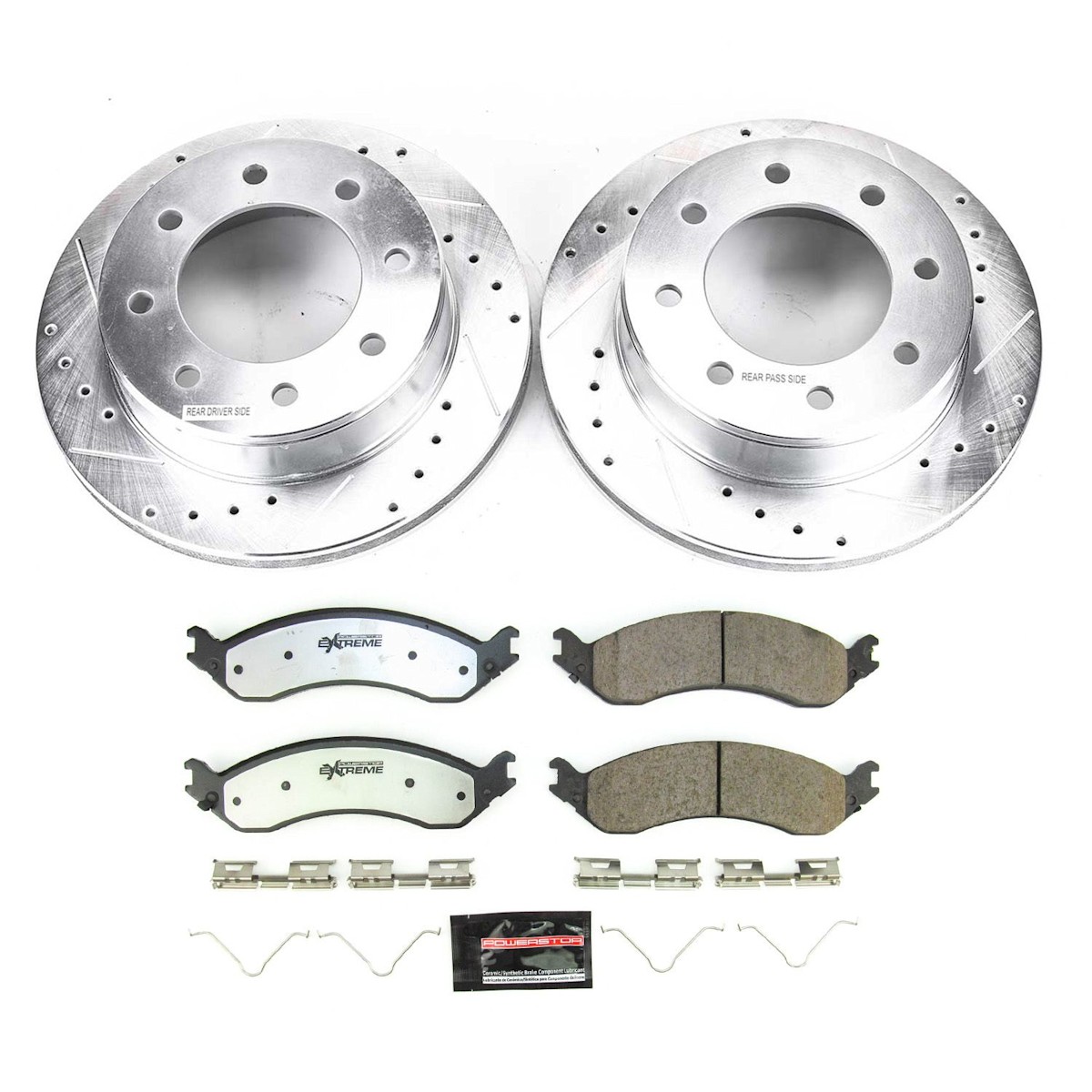 K8767-36 Powerstop 2-Wheel Set Brake Disc and Pad Kits Rear for Chevy SaVana