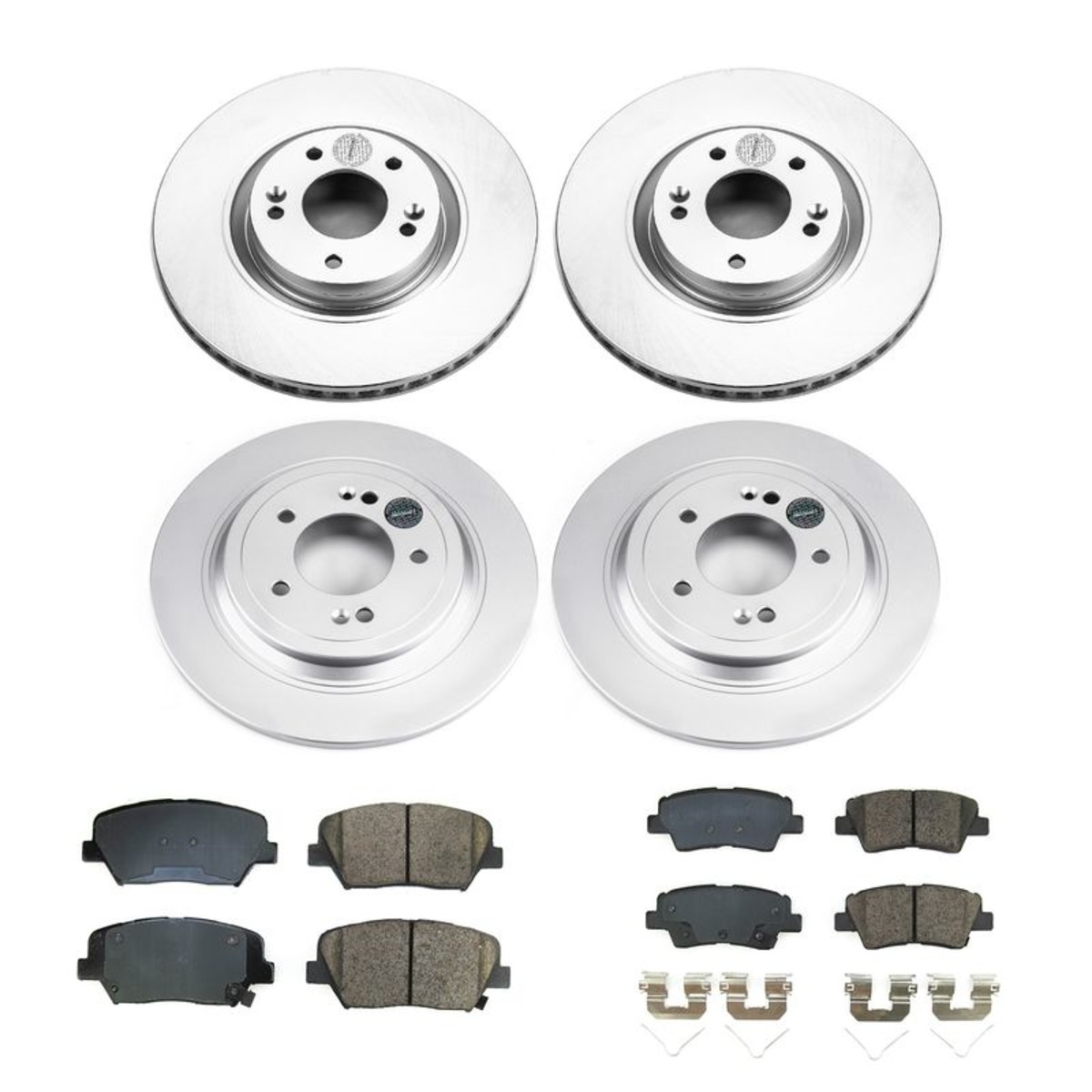 K8612 Powerstop Brake Disc and Pad Kits 4-Wheel Set Front & Rear for Nexo 19-22