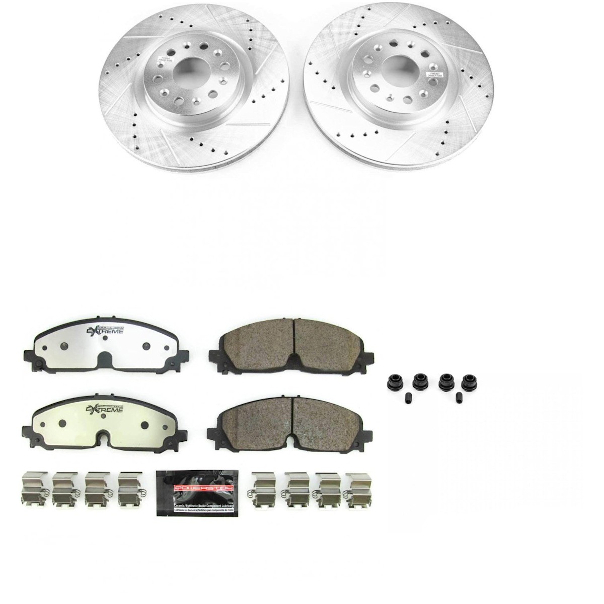 K8743-36 Powerstop 2-Wheel Set Brake Disc and Pad Kits Front for Cadillac XT5 21