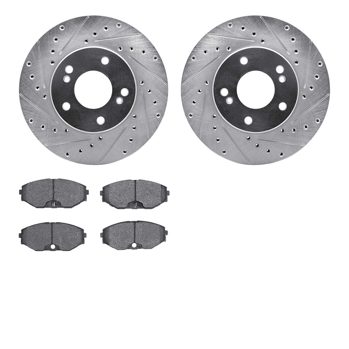 WGWN1-68001 R1 Concepts Brake Disc and Pad Kits 2-Wheel Set Front for J30 Q45