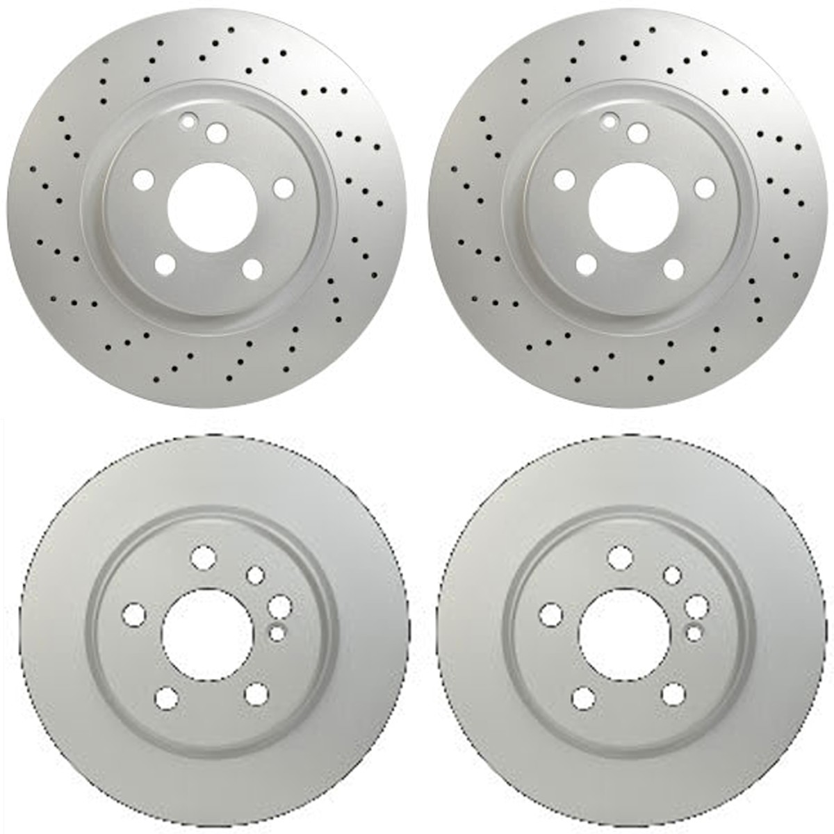 SET-PGD355106852 Hella Pagid 4-Wheel Set Brake Discs Front & Rear for MB S500