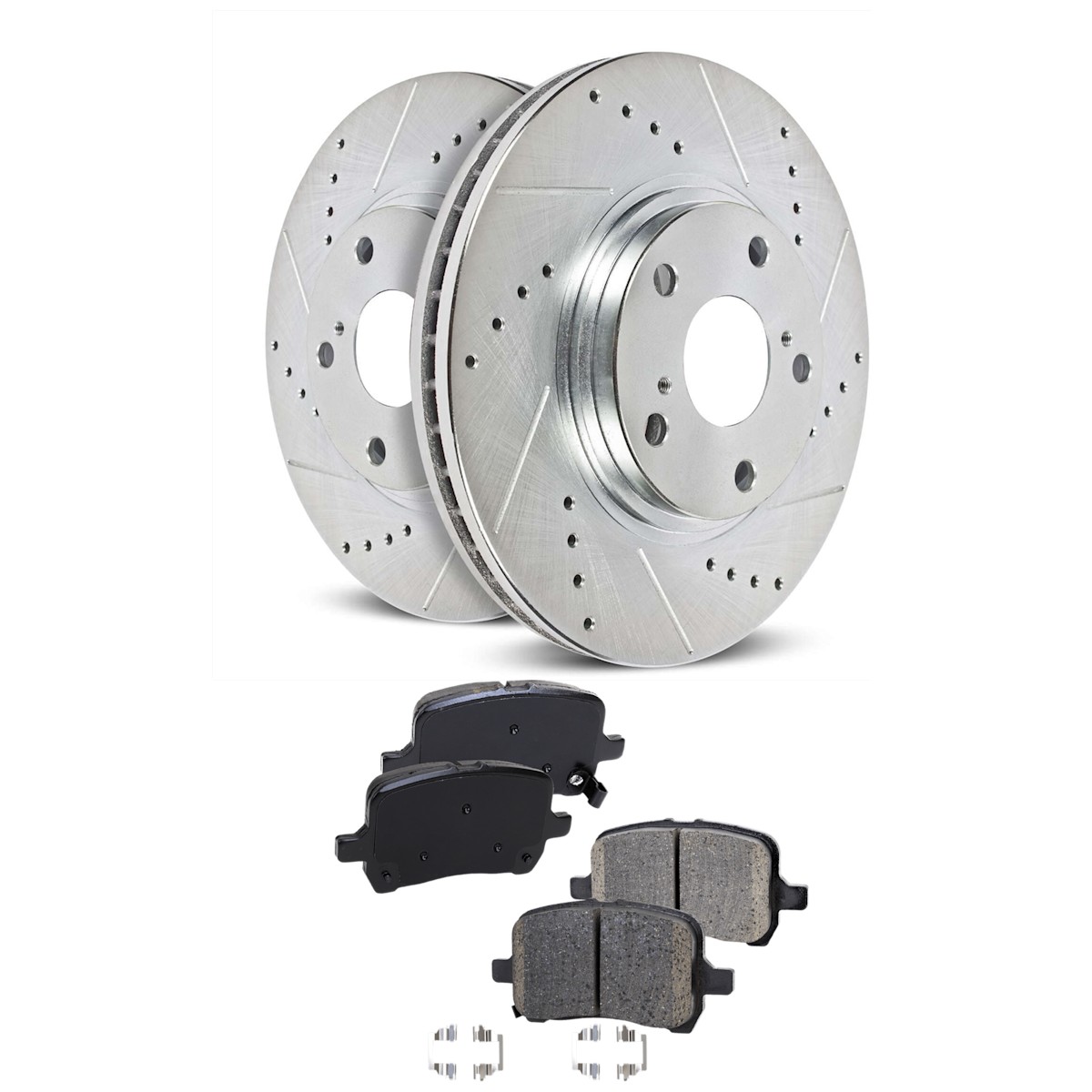 KIT-091421-266 Sure Stop 2-Wheel Set Brake Disc and Pad Kits Front for Chevy