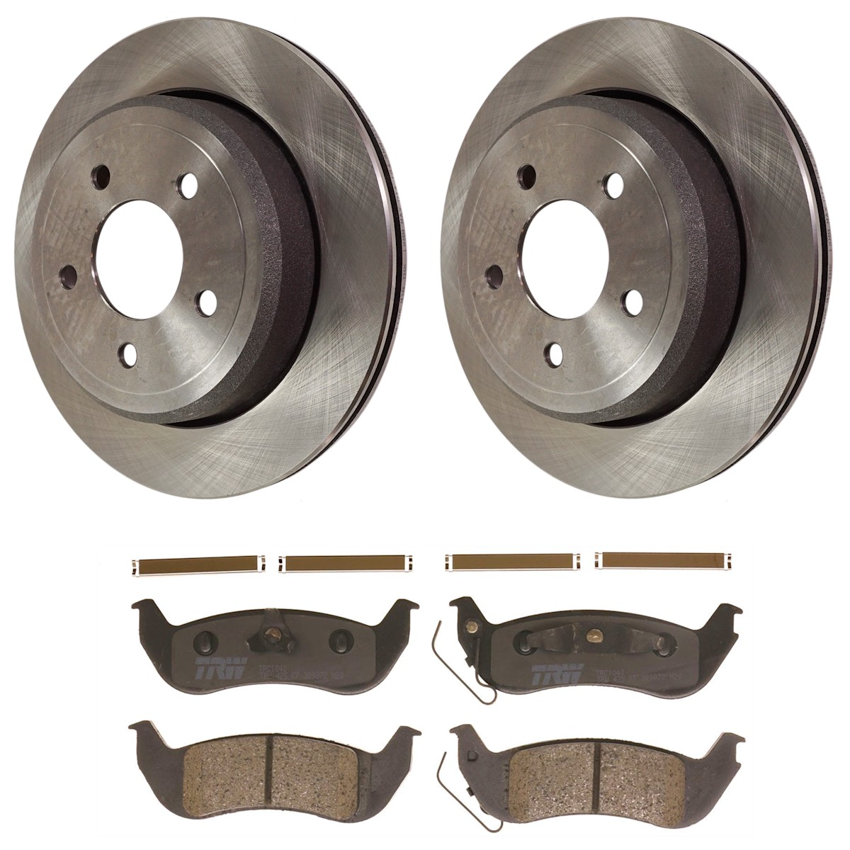 KIT-072924-1555 TRW Brake Disc and Pad Kits 2-Wheel Set Rear for Crown Victoria
