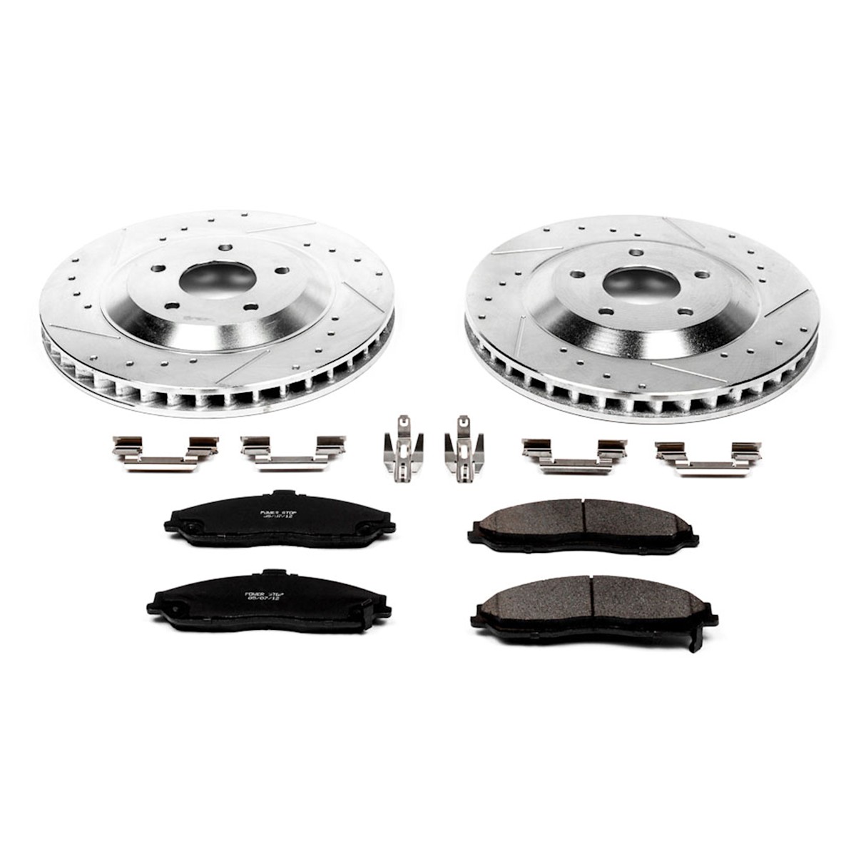 K1559 Powerstop 2-Wheel Set Brake Disc and Pad Kits Front for Chevy Cadillac XLR