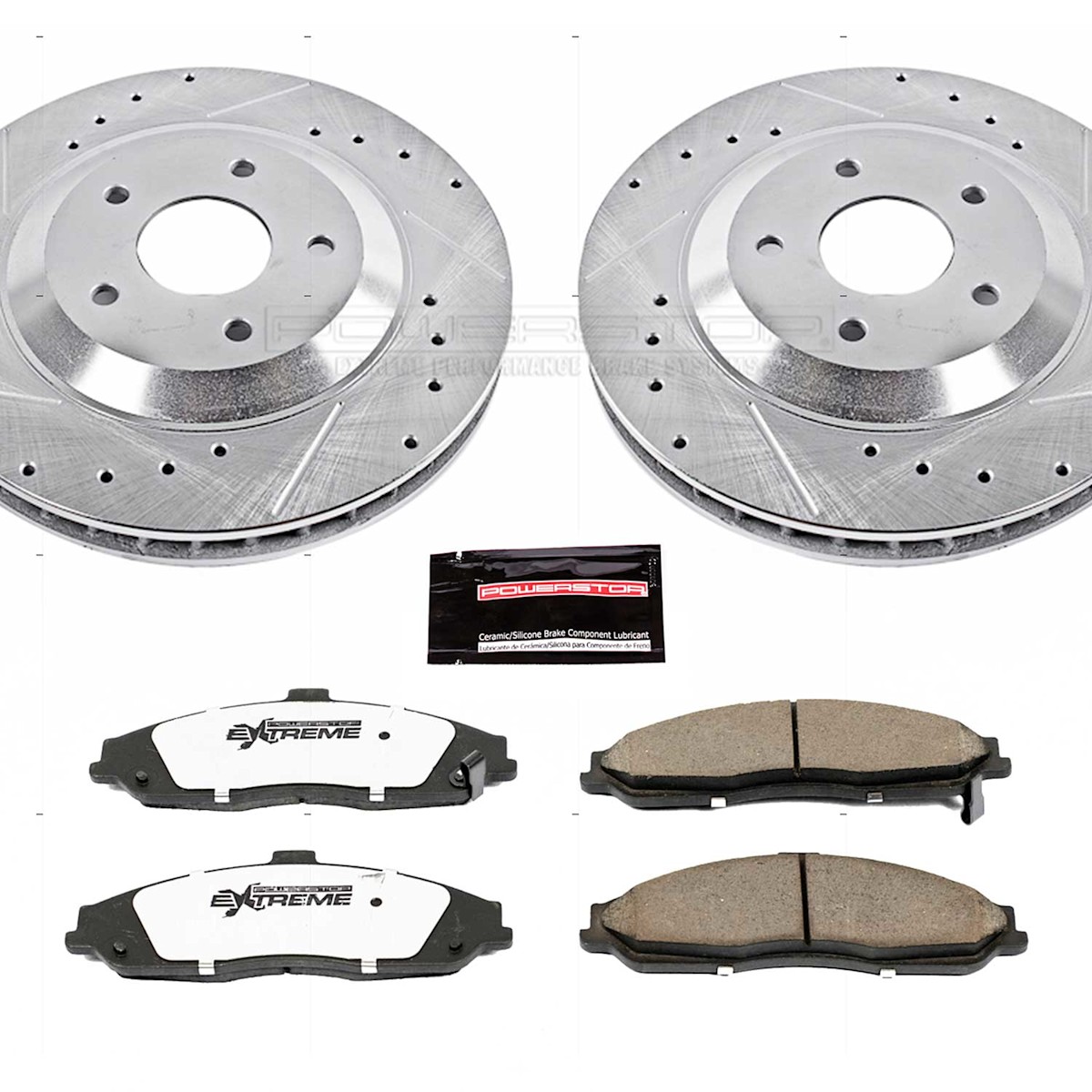 K1559-26 Powerstop 2-Wheel Set Brake Disc and Pad Kits Front for Chevy XLR