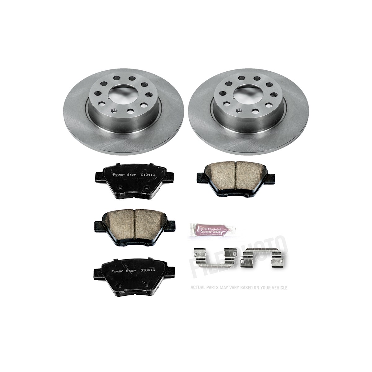KOE5667 Powerstop 2-Wheel Set Brake Disc and Pad Kits Rear for VW Volkswagen Eos
