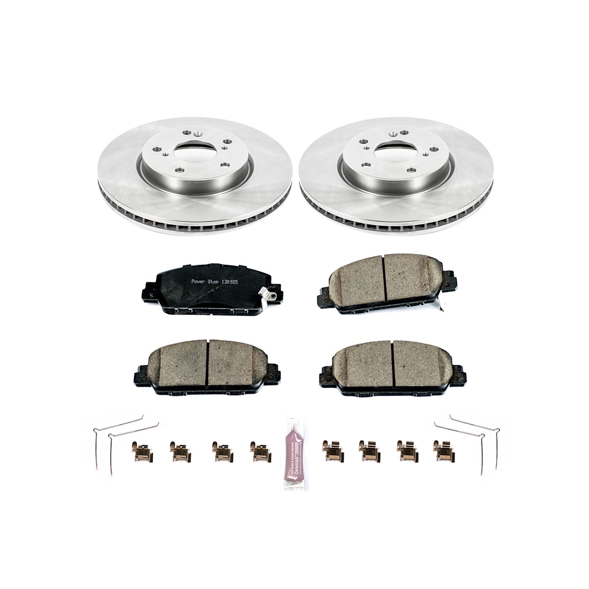 KOE6515 Powerstop 2-Wheel Set Brake Disc and Pad Kits Front Coupe for Accord