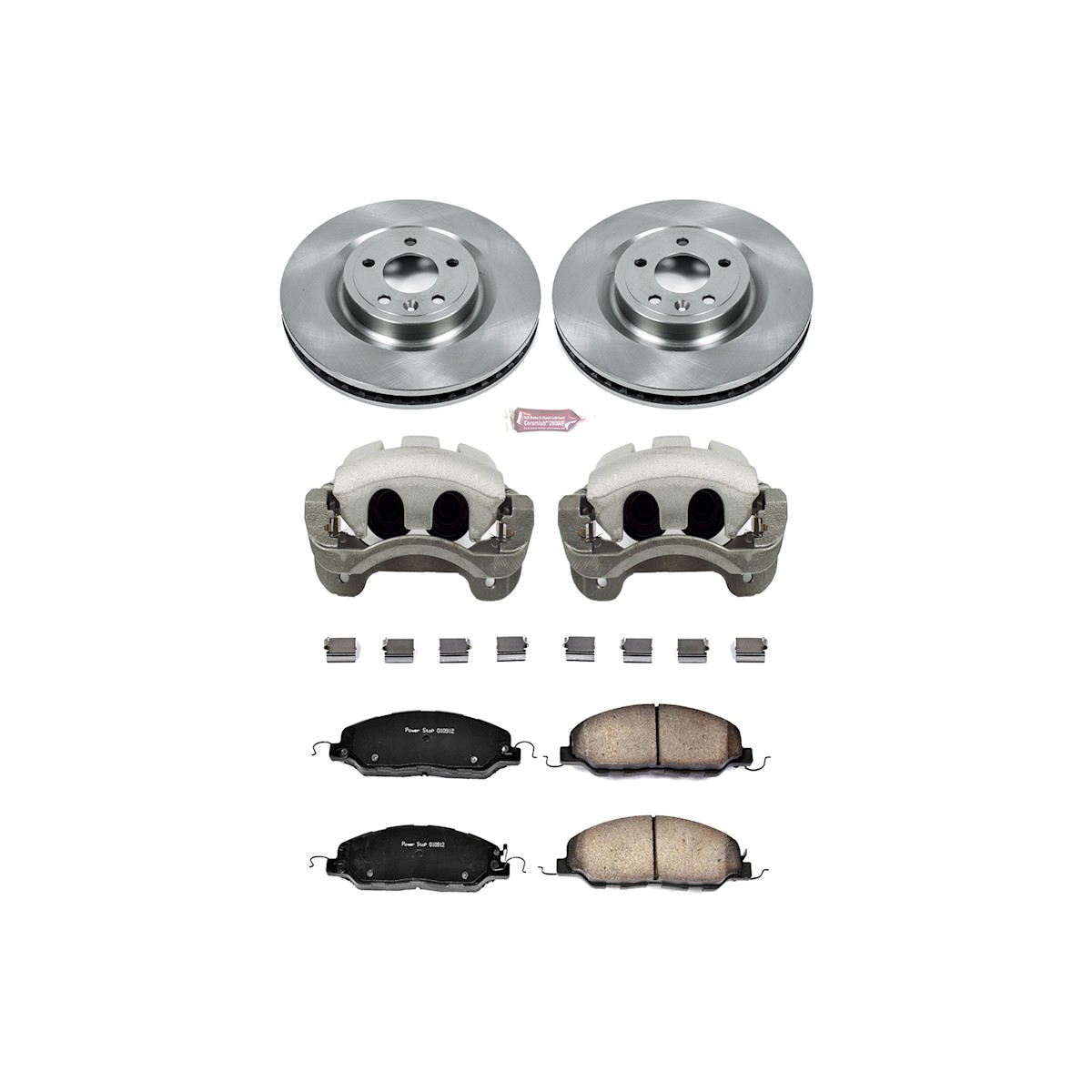 KCOE5944 Powerstop Brake Kit With Calipers 2-Wheel Set Front for Ford Mustang