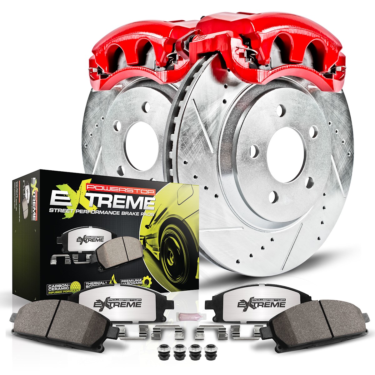 KC1558A-26 Powerstop 2-Wheel Set Brake Kit With Calipers Rear for Olds Grand Am