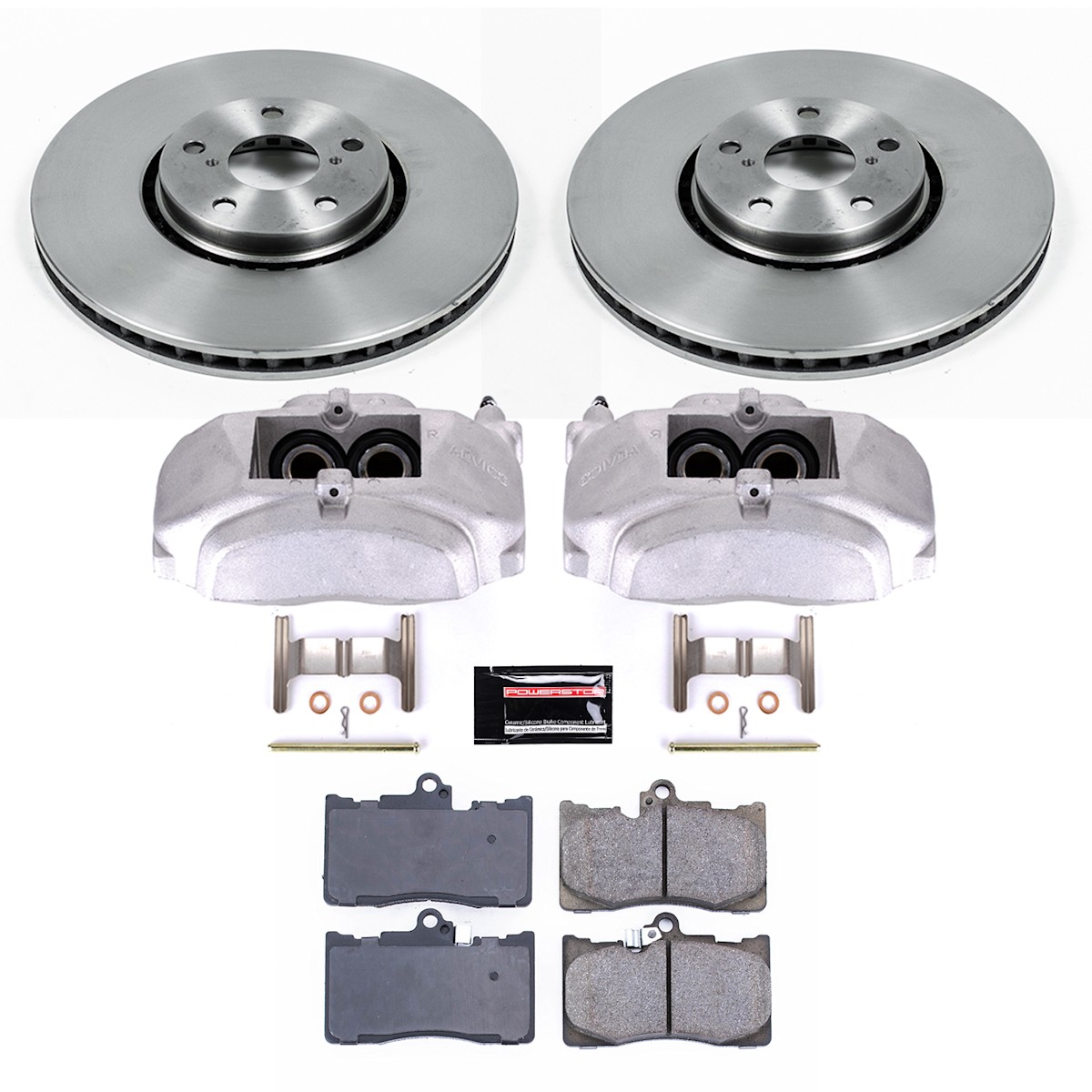 KCOE4633 Powerstop 2-Wheel Set Brake Kit With Calipers Front for Lexus IS300