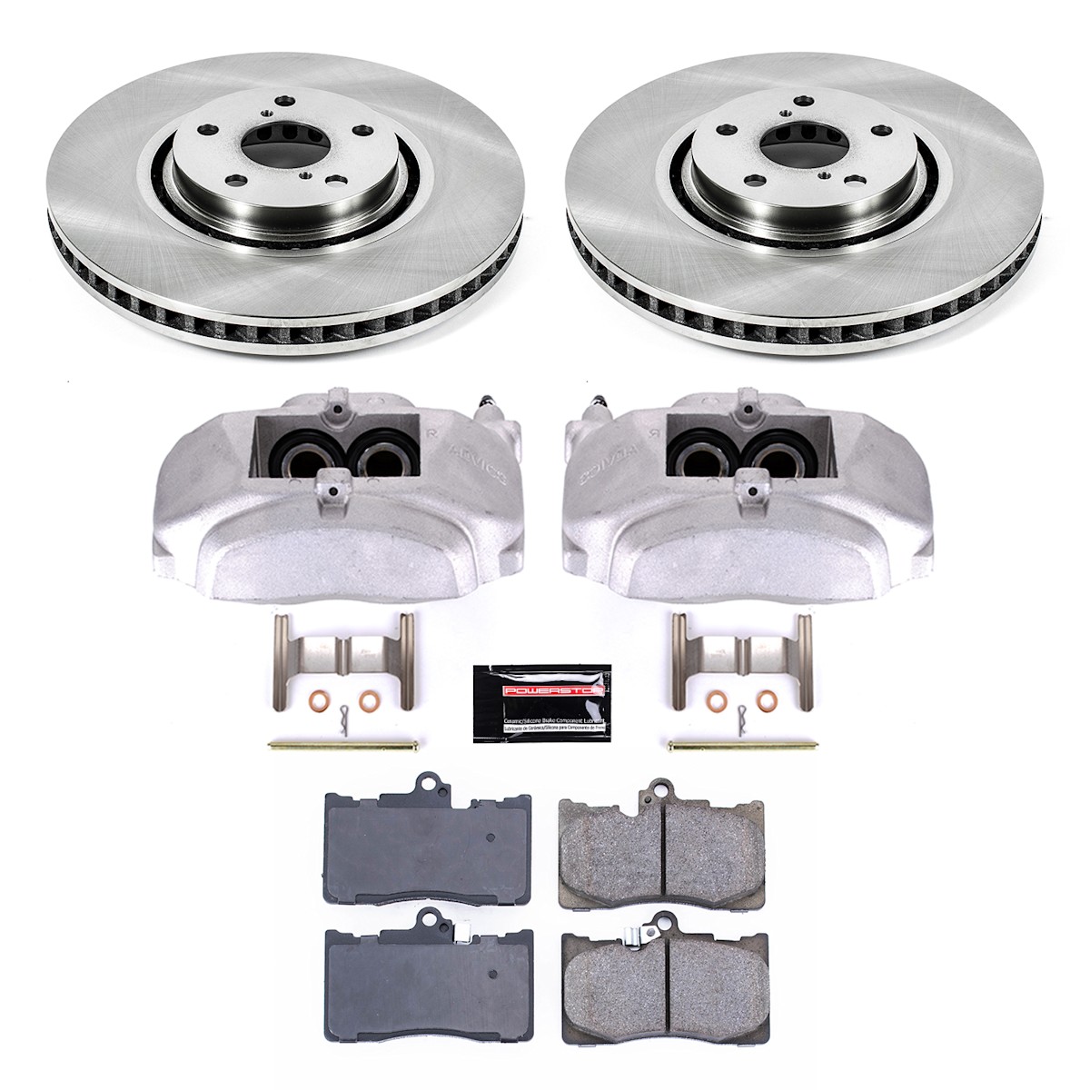 KCOE4634 Powerstop Brake Kit With Calipers 2-Wheel Set Front for Lexus GS350
