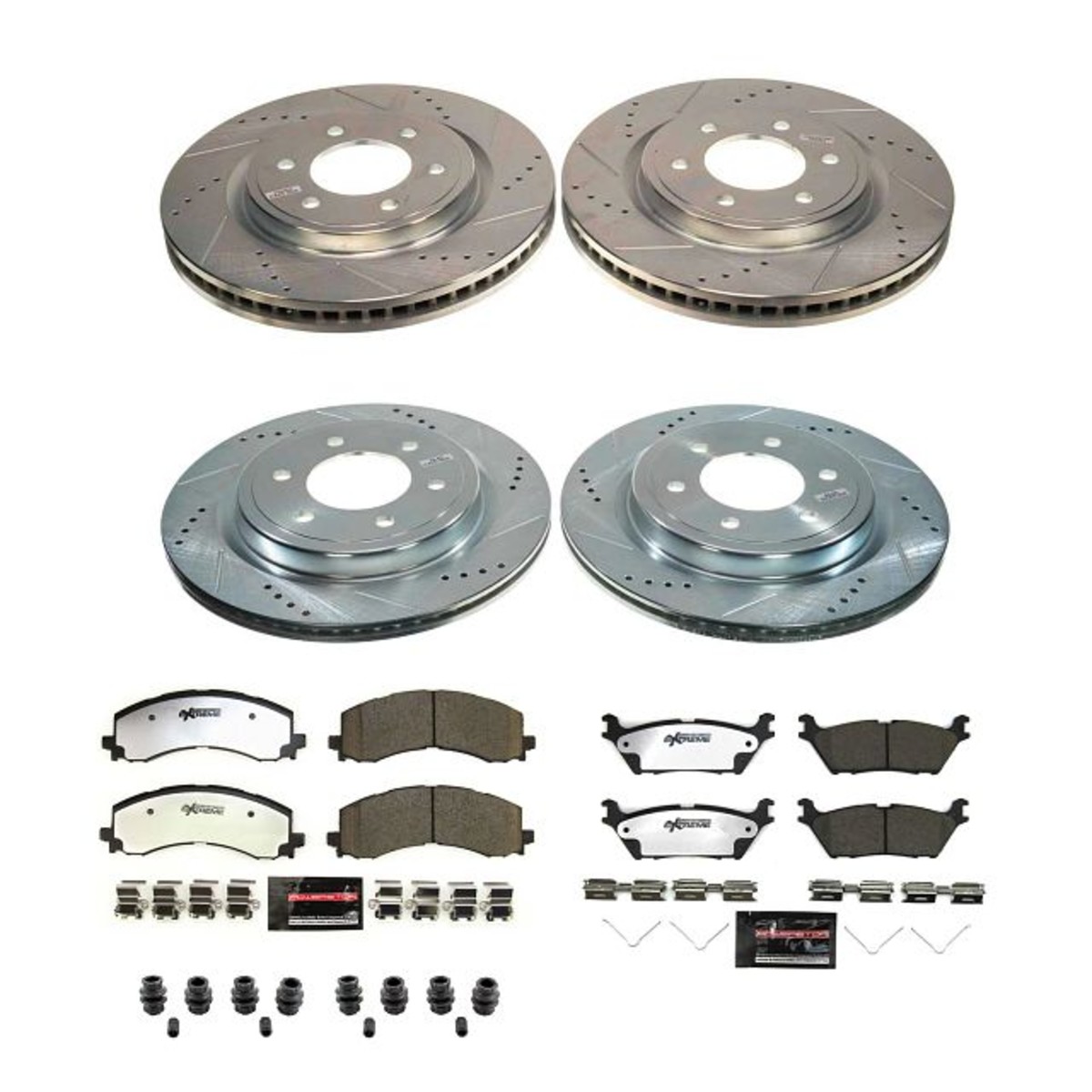 K8803-36 Powerstop 4-Wheel Set Brake Disc and Pad Kits Front & Rear for Lincoln