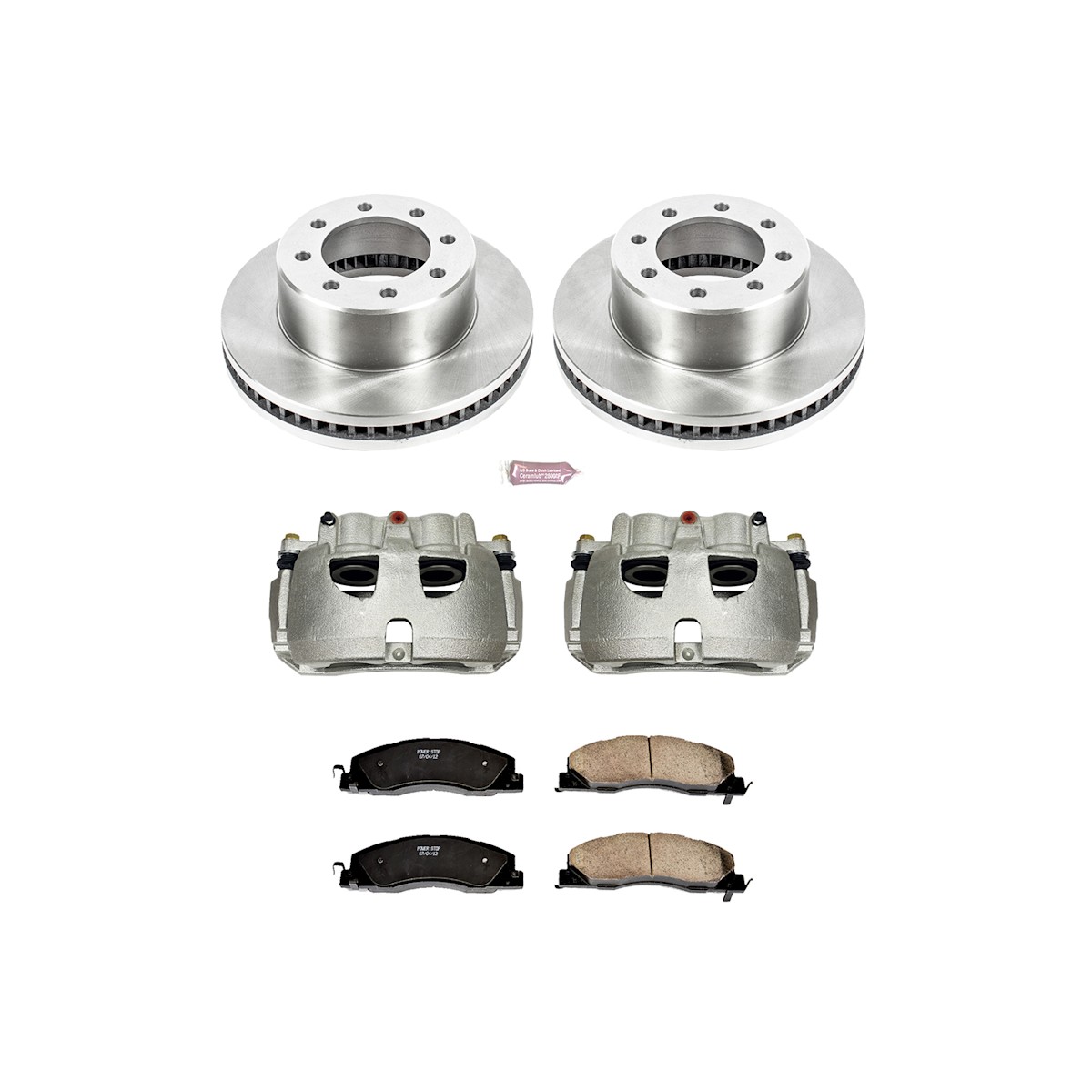 KCOE5411 Powerstop 2-Wheel Set Brake Kit With Calipers Front for Ram Truck 2500