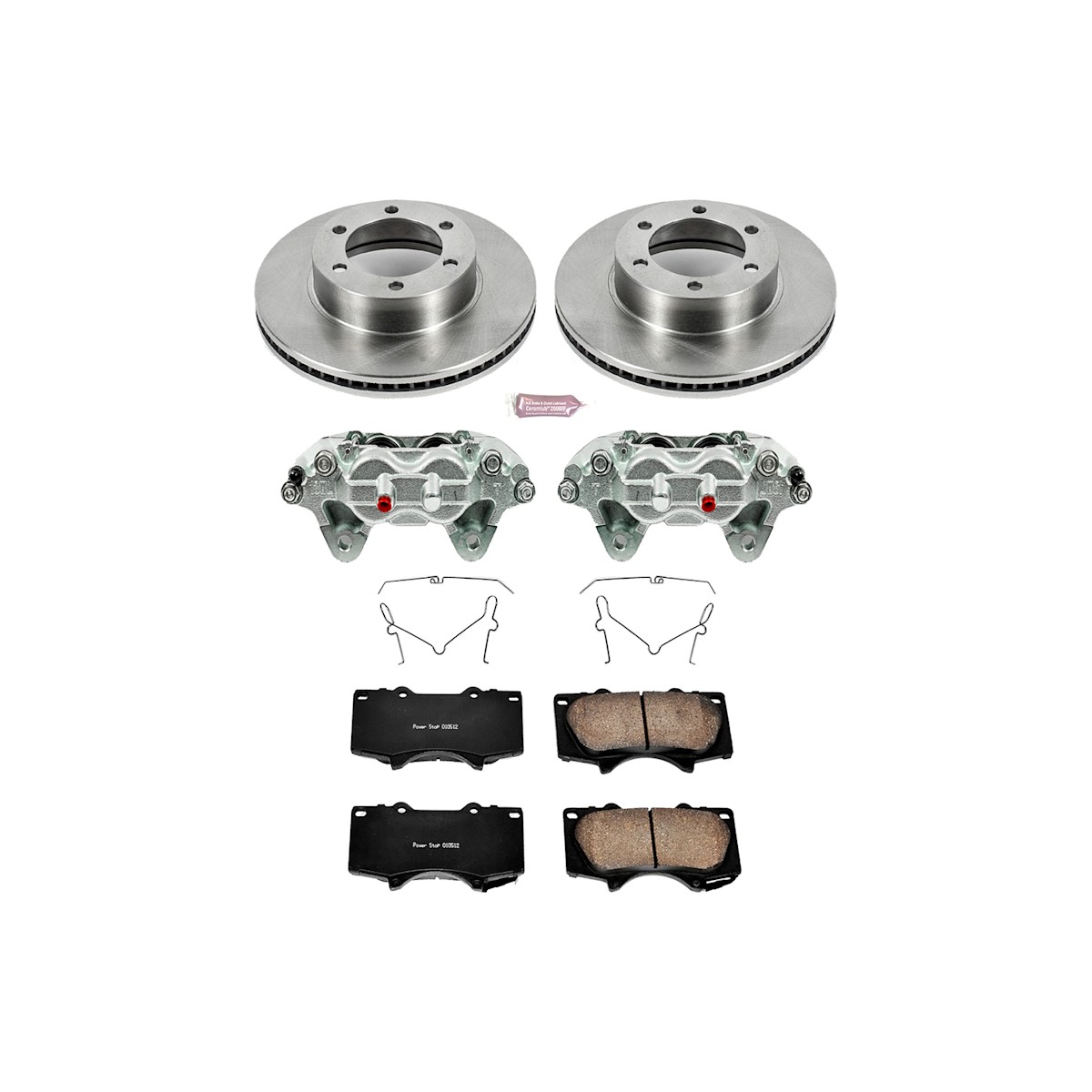 KCOE2324 Powerstop Brake Kit With Calipers 2-Wheel Set Front for Toyota Sequoia