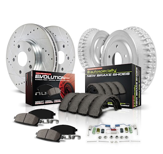 K15413DK Powerstop 4-Wheel Set Brake Disc And Drum Kits Front