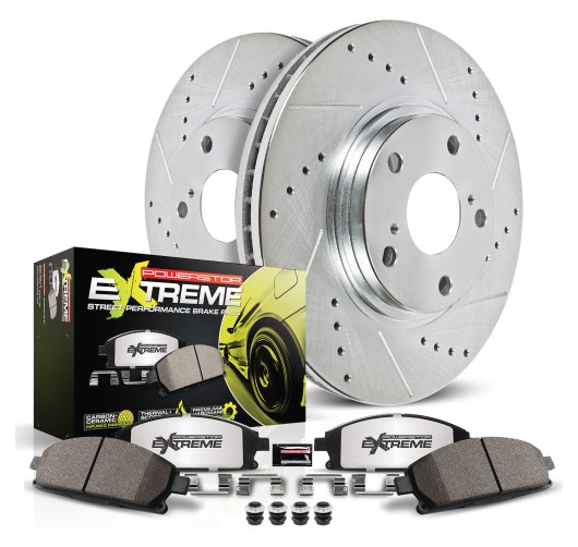 K470-26 Powerstop 2-Wheel Set Brake Disc and Pad Kits Front for